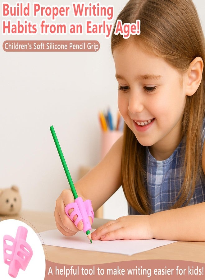 Ceemiaa 4-Pack Pencil Grips for Kids - Handwriting Trainer & Posture Correction Holder for Toddlers, Preschoolers, and Special Needs Children - Image 2